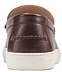 Color:Burgundy - Image 3 - Men's Leather Penny Loafer Sneakers