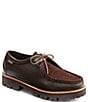 Color:Chocolate - Image 1 - Men's Wallace Mixed Media Lace-Up Lug Sole Mocs