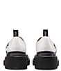 Color:White - Image 4 - Platform Derby Leather Monk Strap Buckle Detail Loafers