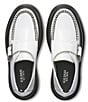 Color:White - Image 5 - Platform Derby Leather Monk Strap Buckle Detail Loafers