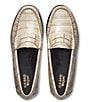 Color:Grey - Image 4 - Whitney Croco Weejun Leather Penny Loafers