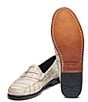 Color:Grey - Image 6 - Whitney Croco Weejun Leather Penny Loafers
