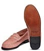 Color:Pink - Image 6 - Whitney Hairy Suede Weejun Penny Loafers