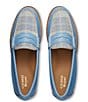 Color:Blue - Image 4 - Whitney Plaid Weejun Plaid Leather Penny Loafers