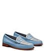 Color:Blue - Image 5 - Whitney Plaid Weejun Plaid Leather Penny Loafers