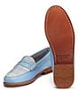 Color:Blue - Image 6 - Whitney Plaid Weejun Plaid Leather Penny Loafers