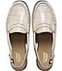 Color:Grey - Image 4 - Whitney Slingback Crocodile Embossed Leather Loafers