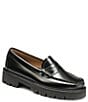 Color:Black - Image 1 - Whitney Super Lug Weejun Leather Penny Loafers