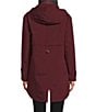 Gallery A-line Spread Collar Long Sleeve 3 Piece In 1 Rain Jacket, Color:Burgundy - Image 2