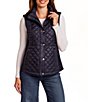 Gallery Diamond Quilted Stand Collar Snap Front Vest - Image 1