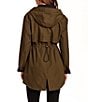 Gallery Ladies Adjustable Hood Internal Drawcord Snap Front Rain Jacket - Image 5