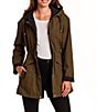 Gallery Ladies Adjustable Hood Internal Drawcord Snap Front Rain Jacket - Image 6