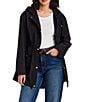 Gallery Ladies Adjustable Hood Internal Drawcord Snap Front Rain Jacket - Image 1