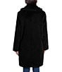 Gallery Ladies Water Resistant Plush Touch Faux Fur Shawl Collar Snap Front Coat - Image 2