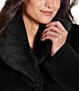 Gallery Ladies Water Resistant Plush Touch Faux Fur Shawl Collar Snap Front Coat - Image 3