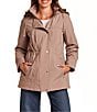 Gallery Removable Hood Stand Collar Scarf Polyfill Snap Front Anorak Jacket - Image 5