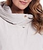 Gallery Solid Accordion Collar Snap Front A-Line Rain Jacket - Image 3