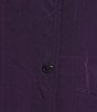 Gallery Solid Notch Collar Internal Drawcord Snap Front A-line Rain Jacket, Color:Purple Shadow - Image 10