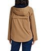 Gallery Stand Collar Drawcord Hooded Packable Zip Front Rain Jacket - Image 2