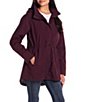 Gallery Stand Collar Removable Hood Snap Front Packable Rain Jacket - Image 5