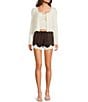 GB 2-Piece Knit Cardigan Set, Color:Ivory - Image 4