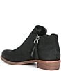 Color:Black Leather - Image 3 - A-Lister Double Zip Closure Leather Block Heel Booties