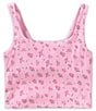 GB Active Big Girls Floral Print Tank Top, Color:Pink Rosebud - Image 2