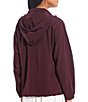 Color:Wine - Image 2 - Active Long Sleeve Quarter Zip Lightweight Hoodie Jacket