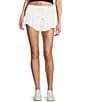 Color:White - Image 1 - Active Mid Rise Flippy Pull-On Shorts
