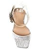 Color:Silver - Image 5 - Be-Mine Rhinestone Heart Buckle Shimmer Sandals