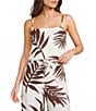 GB Beaded Straps Palm Leaf Print Tank - Image 1