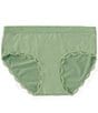 Color:Green - Image 1 - Big Girls 6-16 Lace Micro Brush Girlshort Panties