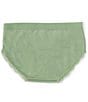 Color:Green - Image 2 - Big Girls 6-16 Lace Micro Brush Girlshort Panties