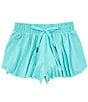 Color:Aqua Sky - Image 1 - Big Girls 7-16 Active Mid-Rise Flippy Shorts