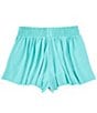 GB Big Girls 7-16 Active Mid-Rise Flippy Shorts, Color:Aqua Sky - Image 2