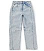 GB Big Girls Barrel Denim Jeans, Color:Light Blue - Image 1
