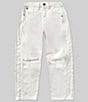 GB Big Girls Barrel Jeans, Color:White - Image 1