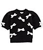 GB Big Girls Bow Detail Sweater, Color:Black - Image 1