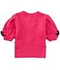 GB Big Girls Bow Detail Sweater, Color:Hot Pink - Image 2