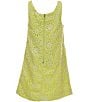 GB Big Girls 7-16 Bow Front Sleeveless Eyelet Shift Dress, Color:Chartreuse - Image 2