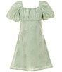 GB Big Girls Charlotte Lace Puff Sleeve Dress, Color:Mint Green - Image 1
