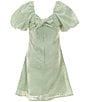 GB Big Girls Charlotte Lace Puff Sleeve Dress, Color:Mint Green - Image 2