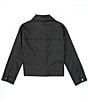 Color:Black - Image 2 - Big Girls 7-16 Coated Denim Jacket