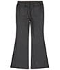 Color:Black - Image 2 - Big Girls 7-16 Coated Flare Pants