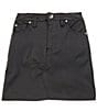 GB Big Girls 7-16 Coated Mini Skirt, Color:Black - Image 1