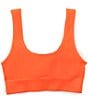 Color:Neon Orange - Image 2 - Big Girls 7-16 Crop Sport Bra