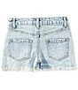 GB Big Girls Cut Off Distressed Frayed Hem Denim Shorts, Color:Light Blue - Image 2