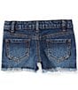 GB Big Girls Cut Off Distressed Frayed Hem Denim Shorts, Color:Dark Blue - Image 2