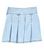 Color:Light Blue - Image 2 - Big Girls 7-16 Denim Tennis Skirt