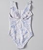 Color:Thistle - Image 2 - Big Girls 7-16 Double Ruffle One-Piece Swimsuit